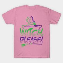 T Shirt Women Witch Please Harajuku Print Kawaii Tshirt Summer Short Sleeve Female T-Shirt Top Tee S rožinė