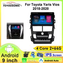 TOYOUSONIC Car Radio For Toyota Yaris Vios 2018-2020 Universal Multimedia Player 8 Core Carplay Android Auto 4G Stereo 2 Din Android Head Unit