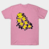 T Shirt Women Dungeons And Dragons Rpg Dice Set Yellow Black Bac Harajuku Print Kawaii Tshirt Summer Short Sleeve Female T-Shirt Top Tee S
