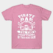 T Shirt Women Pirate Captain Dad Shirt Pirate Dad Harajuku Print Kawaii Tshirt Summer Short Sleeve Female T-Shirt Top Tee S rožinė