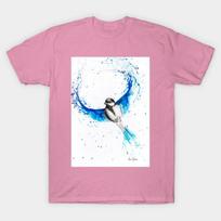 T Shirt Women Bird Of Ballet Harajuku Print Kawaii Tshirt Summer Short Sleeve Female T-Shirt Top Tee S rožinė