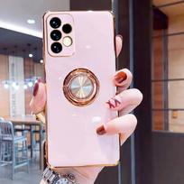 Luxury Magnetic Silicone Case For Samsung GalaxyS25 S24 S23 Ultra FE A52 A54 5G A53 A55 A 55 53 54 S 24 Cover With Ring Holder For Samsung S23 black