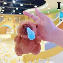 Capybara pliušinė lėlė animacinių filmų raktų pakabukas Minkštas įdaryti lėlės kuprinės pakabukas automobilinis krepšys raktų pakabukas, dekoras vaikams dovanų raktų pakabukas brown