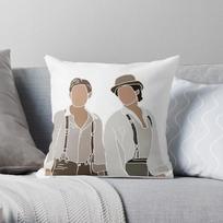 Damon and Stefan Salvatore Vampire Diaries Drawing Throw Pillow Pillow Cover Sofa Cushions Christmas Pillowcase 30x30cm