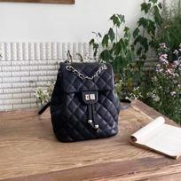 The First Layer of Cowhide Small Fragrant Caviar Rhomb Chain Backpack Large Capacity Bag Fashion Small Backpack juoda