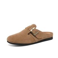 Cretsar Mados Moteriški Suede Klumpės Odinės Mules Kamštienos Padų Basutės Bulvių Batai Nauji Vyriški Moteriški Klumpės Šlepetės su Arkos Atrama 35