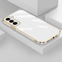 Prabangus Plating Square telefono dėklas, skirtas Samsung S22 Ultra S23 S21 Plus s21 FE dėklo dangtelis Galaxy S 21 S22 S20 FE silikoniniam dėklui Samsung S23 white