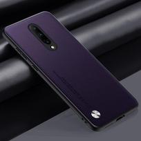 Luxury PU Leather Case For OnePlus 7 8 7T Pro Back Cover Silicone Protection Phone Case For OnePlus 8 7 Pro One Plus 7T Coque For OnePlus 7 violetinė