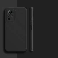 Xiaomi Redmi Note 12S dėklas Xiaomi Redmi Note 12S 12 Pro Plus dangtelis Originalus TPU smūgiams atsparus skysto silikono telefono galinis dangtelis Redmi Note 12S juoda