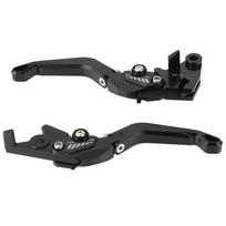 2 vnt. Stabdžio Sankabos Svirties Rankena 6 Padėčių Reguliuojama Tinka Kawasaki NINJA 300RZ300250R400 black