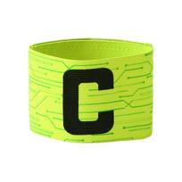 Soccer Captain Armband with Adjustable Fastener Tape Vibrant Color Football Arm žalia