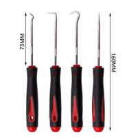 4PCS Auto Auto Oil Seal Screwdriver Set O-Ring Seal Gasket Puller Remover Pick Hook Durable Tool