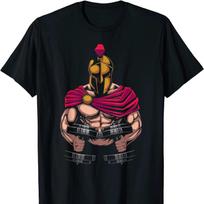 Spartan Warrior Fitness Biceps Training T-Shirt. Premium Cotton Short Sleeve O-Neck Mens T Shirt New S-3XL S juoda