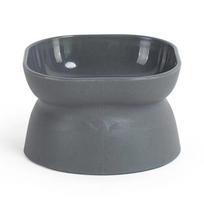 Dual-purpose Cat/Dog Food Bowl, Elevated Anti-Vomiting Cat Feeder Whisker Stress-Free Dog Plastic Cat Feeding Bowls gray