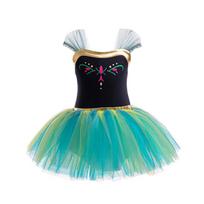 Girls' Summer Short-Sleeved Ballet Dance Outfit with Gauze Skirt Height 130cm