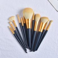 Ermu 12-piece Soft Bristle Makeup Brush Set: Includes Powder, Blush, and Eyeshadow Brushes.