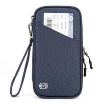 Light Anti-Theft Passport and Ticket Holder - Portable Multi-Function Wallet with Large Capacity pilka spalva