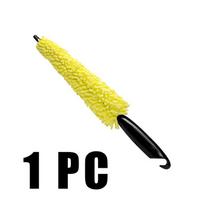 Car Rim Scrubber Wheel Cleaner Brush Wheel Tire Rim Brush with Plastic Handle Portable Auto Detailing Wash Cleaning Tool