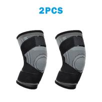 2PCS Knee Pads Sports Pressurized Elastic Kneepad Support Fitness Basketball Volleyball Brace Medical Arthritis Joints Protector M juoda