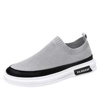 Men's shoes breathable fly-woven mesh sports men's board shoes fashion trend one-pedal lazy casual shoes 39 pilka spalva