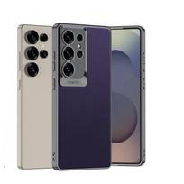 Galvanizuotos odinės dėklai Galaxy S25 Ultra telefonui, dėklas Samsung Galaxy S25 Ultra, atsparus smūgiams, kietas apsauginis dangtelis Galaxy S25 Ultra