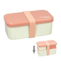 Bento dėžutė 1450 ml nepralaidi pietų dėžutė, sudedamos užkandžių dėžutės su skyreliais, maisto ruošimo indas mokyklai, biurui, stovyklavimui rožinė