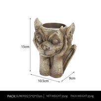 Europos kūrybinis reljefinis sukulentų gėlių vazonas, sodo kiemo balkono dekoracija, neporėtas dervos gėlių vazonas Devil flower pot