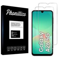 Tempered Glass for Samsung Galaxy A26 5G [Pack 2] Screen Protector Glass Film Phonillico® skaidri