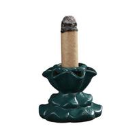 Ceramic Palo Santo Sticks Holder Holy Wood Incense Burner Sage Holder Incense Holder Ash Catcher Tray for Meditation Yoga Room žalia