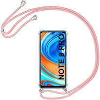 Case for Redmi Note 9 Pro - Xiaomi - Soft TPU - Anti-Scratch - Transparent - Pink Chain