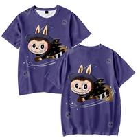 T Shirt for Men Summer Clothing Fitness LABUBU Printed O Neck T-shirt for Male Oversized New Men T-shirts Tops XS