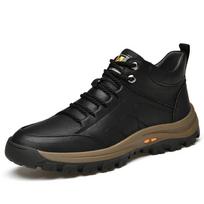 Winter Shoes Men Boots Lace-up Sneakers Fur Warm Snow Boots High Flat Casual Cotton Shoes Solid Snow Boots Tooling Outdoor Shoes 38