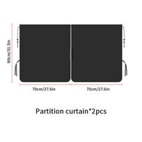 2/4pcs Car Curtain Privacy Curtain Sealed Taxi Cab Partition Window Curtains Summer Blackout Cloth Air Conditioning Sunshade
