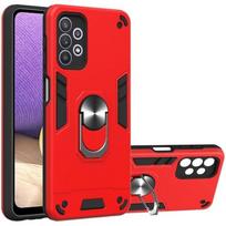 Protective Case - Samsung - Galaxy A32 5G - Shockproof - With Kickstand - Red raudona