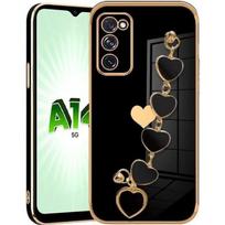 Shockproof Protective Case for Samsung Galaxy A14 5G with Black Heart Bracelet juoda