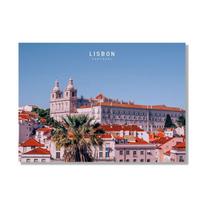 Modern City Map Poster for Home Decoration, Nordic Wall Art, Canvas Painting, Frameless Pictures for Living Room, Lisbon 21cm×30cm NoFrame