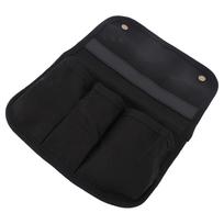 Camping Chair Side Storage Bag Canvas Double Layers Side Hanging Pocket for Armchair Tent Stand black