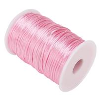 6.5cm Nylon Braided Satin Cord for Chinese Knotting Jewelry Making DIY Cords Craft DecorationPink rožinė