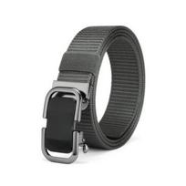 Tactical Belt Toothless Automatic Buckle Nylon Belt Men's Casual Belt Tactical Outdoor Belt Youth Military Training Belt 110cm gray