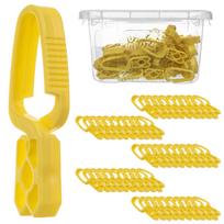 KADAX Clothes Pegs Clothespins Laundry Frogs 50 pcs + Container geltona
