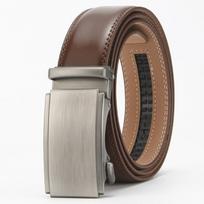 Fake Needle Punch Belts with Various Colors  Automatic Buckle Belts  Men's Genuine Leather Business Casual Buckle Belts 110-130cm