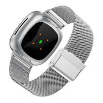 Dirželis Metalinis Nerūdijančio Plieno Apyrankė Fitbit Versa 3 Dirželis Apyrankė fit bit Verse 2 FITBIT Sense Dirželio Priedai Correa For Fitbit Versa 3 sidabras