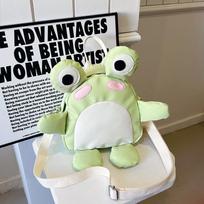 Little frog doll backpack bag cute cute cartoon 2025 versatile student leisure single shoulder oblique span bag tide