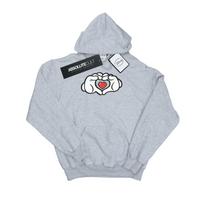 Disney Girls Mickey Mouse Heart Hands Hoodie 12-13 pilka