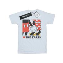 Disney Mens Mickey Mouse Heart The Earth T-Shirt S