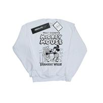 Disney Womens/Ladies Mickey Mouse Steamboat Willie Sweatshirt M balta