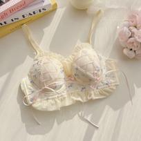 Sweat Floral Bras For Girls Printed Push Up Underwear For Women Wireless Lingerie Lace Cute Bras Fashion Lady Lingerie 38/85AB