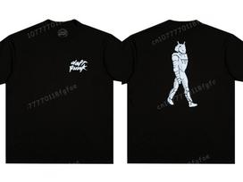 Daft Punk marškinėliai Vasariniai Vyriški Medvilniniai Viršutiniai Drabužiai T-shirt'ai Moteriški Laisvalaikio Drabužiai Unisex Moterų Mada Vienspalviai Trumpomis Rankovėmis Streetwear S black