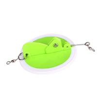 Green Fishing Deep Diver 107mm Diameter 5.4oz Dipsy Diver Sea Fishing Accessories Trolling Diving Disc Diver Connector 1 green