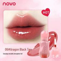 Novo Water Light Mirror Finish Lip Glaze: Moisturizing, Non-Stick, Long-Lasting Color, Waterproof, Plumps, and Brightens Lips.